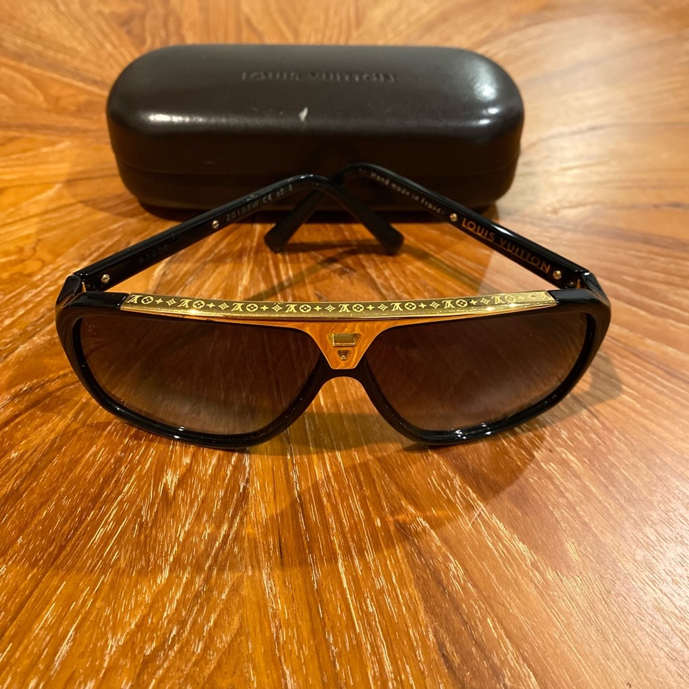 Louis Vuitton Blk/Gold Z0105W Evidence Sunglasses